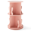 Round Spinning Corner Bookcase Kids Rotating Bookshelf Pink