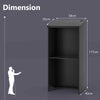 Wooden Standing Desk Lectern Desk Pulpit for Church-Black