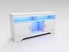 High Gloss 2 Door TV Unit Cabinet 135cm White TV Stand Sideboard Entertainment