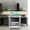 Commercial Catering Stainless Steel Table Backsplash Kitchen Prep Work Bench Set