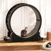Cat Exercise Running Wheel Treadmill w/Carpeted Runway for Indoor Cats Black