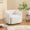 Pumpkin Shaped Reading Armchair Accent Chair with Curved Backrest