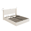 King Size 5ft Fabric Ottoman Storage Bed, Beige Linen Hydraulic Lift Bed Frame