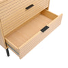 Chest of 3 Drawers Wood Bedside Table Cabinet Desk Bedroom Furniture Metal Legs