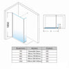 Walk In Shower Enclosure Screen With 300mm Flipper Panel Wet Room Glass Door