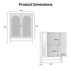 White Bathroom Mirror Cabinet With Laundry Rack Wall Mounted For Bathroom Modern