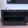 Black TV Unit Cabinet With LED Light 120cm High Gloss Doors Entertainment Unit