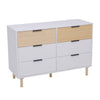 Bedroom Hallway Dresser Closet Chest of 6 Drawers Cabinet Sideboard Nursery Wood