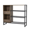 3-Tier Shoe Rack Industrial Shoe Organizer Flat Mesh Shelves Storage Freestand