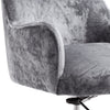 Adjustable Swivel Computer Desk Chair Armchair Office Crushed Velvet Padded Seat