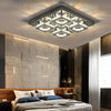 Crystal LED Ceiling Light Modern Square Chrome Lamp Fitting Pendant Chandelier