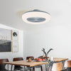 Round LED Ceiling Fan Light Dimmable Living Room Chandelier Lamp Remote Control