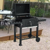 Large Grill Smoker Charcoal Barbecue BBQ Portable Outdoor Garden Cooking Trolley