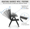 Patio Dining Set for 4 Chairs &Square Table with Umbrella Hole for Garden Black