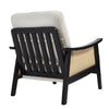 Solid Wood Frame Scandi Fabric Tub Armchair Padded Single Sofa Couch Loveseat UK