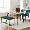 Velvet Padded Ottoman Stool Bed Bench Dining Bench Multicolor Livingroom Bedroom