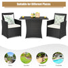 Heavy Duty Garden Furniture Set 3 Pieces Patio PE Wicker Set-White