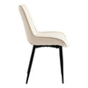Set of 2 Faux Leather/Suede Dining Chairs Metal Legs Reception Restaurant Chair