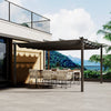 Gazebo Backyard Pool Garden Pergola Canopy Sun Shade Shelter w/ Retractable Roof