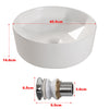 Bathroom Cloakroom Ceramic Counter Top Wash Basin Sink Round White Washing Bowl