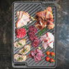 Cast Iron Griddle Tray Reversible Plate 18"x10" Grill Pan Tray BBQ Steak Camping