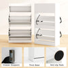 Shoe Storage Cabinet with 2 Flip Drawers-White