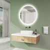 Illuminated Bathroom Mirror with LED Lights Wall Mounted Demister Round 60cm