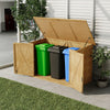 Triple Wheelie Bins Storage Wooden Store Cover Garden Rubbish Dustbin Enclosure
