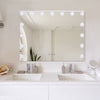 Hollywood Mirror Dressing Table/Bathroom Makeup Dimmable Bulb/3 Color LED/Music