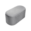 Soft Padded Stool Ottoman Chair Bedding Toy Storage Chest Box with Removable Lid