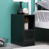 Slim Bedside Table Cabinet with Drawer for Bedroom Sofa Side Table End Tables