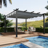 13FT Aluminum Pergola Awning Gazebo Outdoor Canopy Furniture Barbecue Shelter