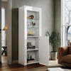 LED Living Room Set High Gloss TV Stand Display Cabinet White Cupboard Storage