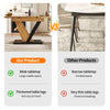Extendable Dining Table Kitchen Table with MDF Top, Metal Legs 120-160x75x75.5cm