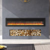 LED Fireplace Media Wall Fire Wall Mounted / Standing Electric Heater 40-100in