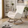 Nursing Rocking Chair Nursery Glider Rocker High Back Armchair for Living Room