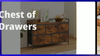 Smilesun 5 Drawers Chest of Drawers Fabric Wood Metal Storage Organiser Bedroom