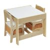 Kids Table and Chairs Set Wooden Preschoolers Children's Table with 2 Chairs Set