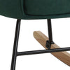 Modern Rocking Chair Upholstered Fabric Armchair Linen Padded Seat Rocker Chair