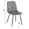 Set of 4 Velvet Dining Chairs Padded Seat Metal Legs Kitchen Home Office UK