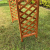 Wooden Garden Arch Pergola Feature Archway Natural with Square Top (Tan) Trellis