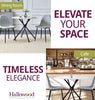 Dining Table Set, Small Round White Marble Effect Kitchen Table & 2 Grey Chairs