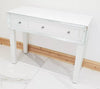 Dressing Table Entrance WHITE GLASS Table Mirrored Vanity Table Console Desk UK