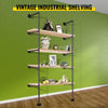 Pipe Bookshelves Industrial Wall Mount DIY Pipe Shelf 3PCS 5-Tier Bracket