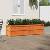 Camerina Garden Planter Wax Brown 180x50x50 Solid Wood Pine,Garden B0W2
