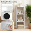 3-Cube Bookshelf Modern Vertical Bookcase w/ Back Guardrail & Anti-tipping Kits