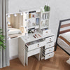 Vanity Set Makeup Table with Lighted Mirror Dressing Table 6Drawer Dresser Desk