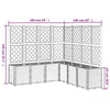 Garden Planter with Trellis - White Polypropylene Flower Pot Box, Rattan , V1Z4