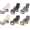 Adjustable Swivel Chair Recliner Armchair Home Lounge Sofa Chair With Footstool