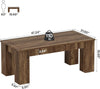 Rectangle Coffee Table for Living Room, 47-Inch Farmhouse Center Cocktail Table